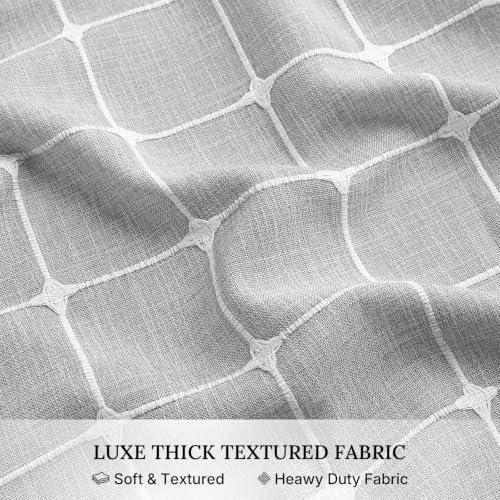 Farmhouse Shower Curtain with Snap-in Liner, No Hooks Needed Fabric Shower Curtains with Tassels for Rustic Bathroom Decor, with Window,with Magnets,Water Repellent&Machine Washable,Grey,71x74Inch - color: Grey-window, size: 71"W x 74"L (Pack of 1)