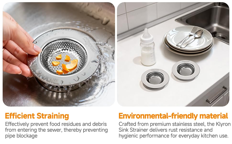 3-Pack Stainless Steel Kitchen Sink Strainer – 2026 Deep Basket Drain Filter, Rust-Proof Food Catcher, Smooth Edge, Fits 3.5" for Kitchen, Utility Sinks, Basins. Anti-Clog, Dishwasher Safe (4.5" OD)