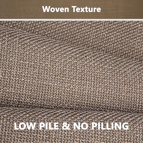 Non Slip Bath Mat with Rubber-Backing Thin Bathroom Rugs Fit Under Door Machine Washable Quick Dry Camel Small Toilet Rug, 17" x 24" - color: Dark Beige, size: Small(17"x24")