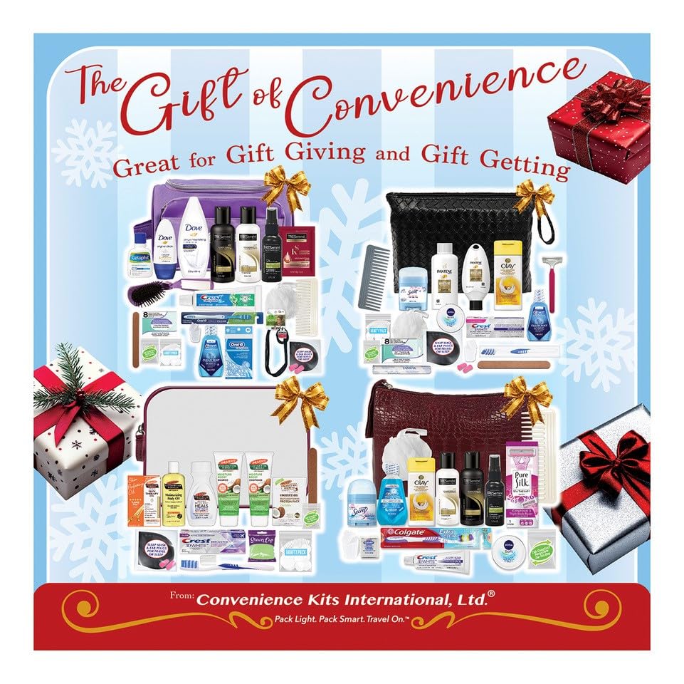 Convenience Kits International Men’s Premium 15-Piece Assembled Travel Kit Featuring: Gillette and Barbasol Shave Products - size: 56 Kits