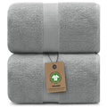 Alusa Home 100% Organic Luxury Bath Sheets - GOTS Certified - Extra Large 35x70 Inches (Pack of 2) Zero-Twist, Long-Staple Cotton Bath Sheet Set (Pewter Grey) - color: Pewter, size: 2pc Bath Sheets