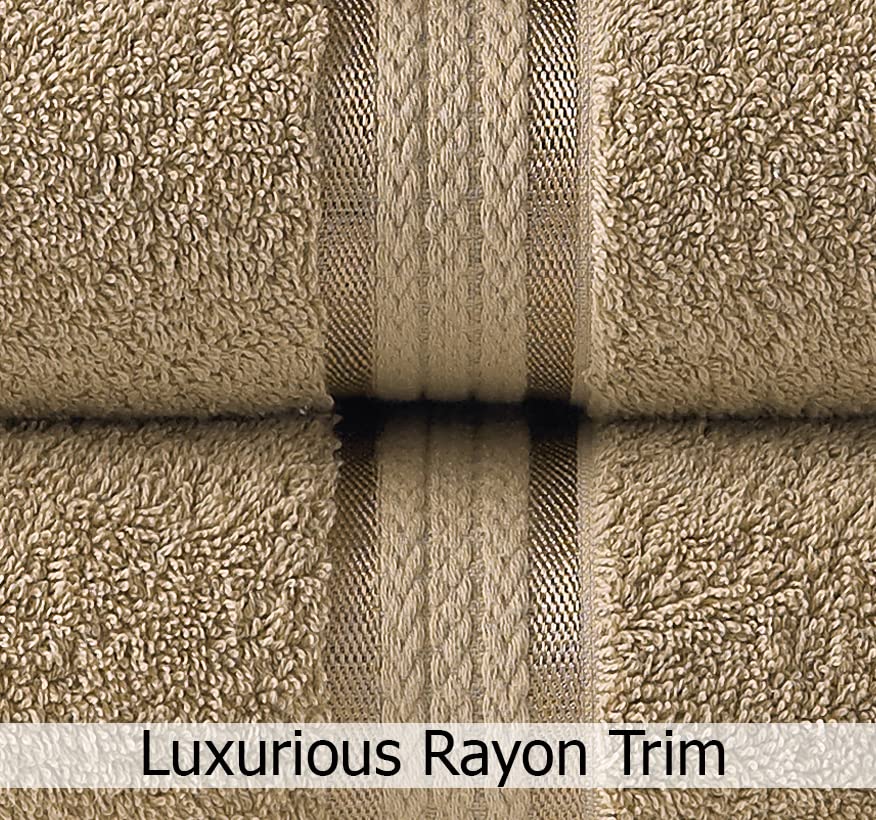 COTTON CRAFT Ultra Soft Hand Towels - 6 Pack - 16x28-100% Cotton Face Towel Set - Absorbent Quick Dry Everyday Luxury Hotel Bathroom Kitchen Spa Gym Shower Pool Camp Travel Picnic - 580 GSM - Linen - color: Linen, size: 6 Pack Hand Towels