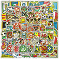 100 Pcs World Cup Football Stickers Soccer Sports Sticker Set Vinyl Waterproof Stickers for Water Bottles Laptops Bike Car Motorcycle Skateboard - style: Soccer01