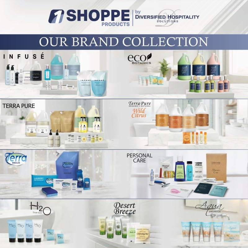 Terra Pure Green Tea Toiletries Set | 1-Shoppe Amenities Kit | 1oz Shampoo & Conditioner, Body Wash, Lotion | Travel Size | 80 Pieces - style: 80 PIECES